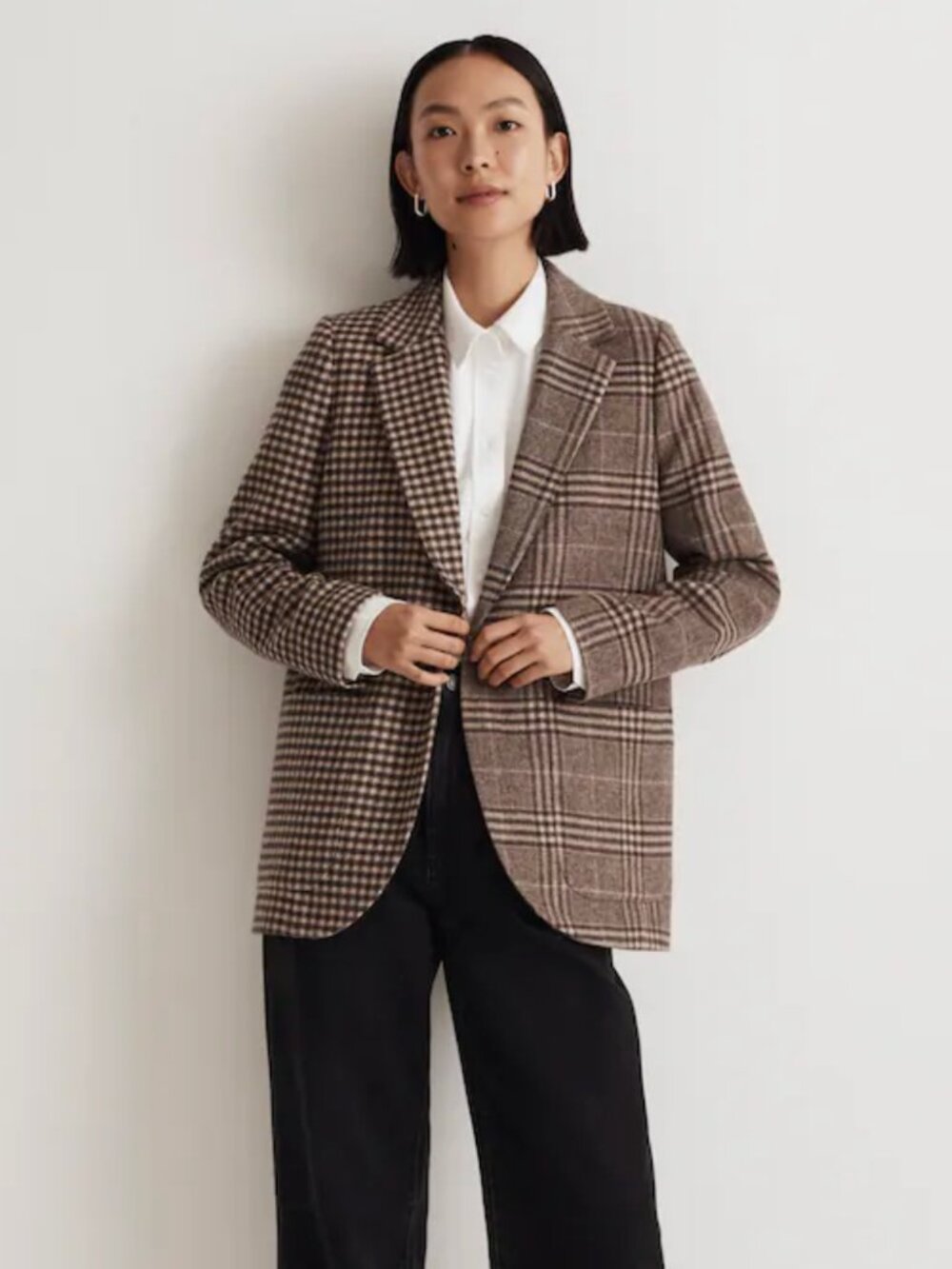 Madewell The Larsen Blazer in Mixed Plaid XS